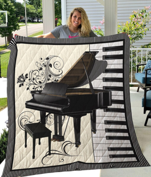 Buy Piano And Keys Quilt Blanket & Quilt Bedding Set Great Customized Gifts For Birthday Christmas Thanksgiving Perfect Gifts For Piano Lover