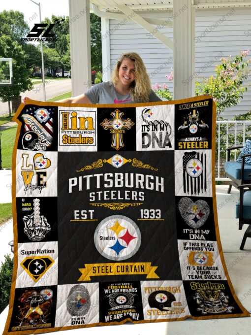 Buy Pittsburgh Steelers Quilt Blanket & Quilt Bedding Set 01