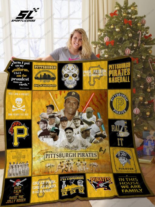 Buy Pittsburgh Pirates Quilt Blanket & Quilt Bedding Set Ver 17