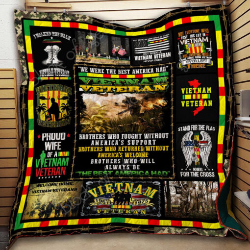 Buy Proud Wife Of A Vietnam Veteran Quilt Blanket & Quilt Bedding Set Great Customized Blanket Gifts For Birthday Christmas Thanksgiving