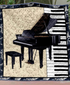 Buy Piano Musical Notes And Keys Quilt Blanket & Quilt Bedding Set Great Customized Gifts For Birthday Christmas Thanksgiving Perfect Gifts For Piano Lover