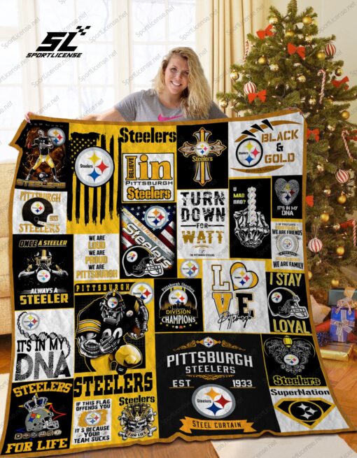 Buy Pittsburgh Steelers Lx Quilt Blanket & Quilt Bedding Set