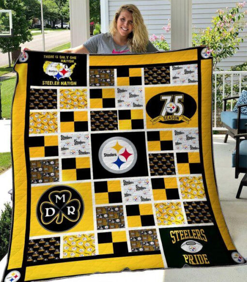 Buy Pittsburgh Steelers Quilt Blanket & Quilt Bedding Set 02 - Meteew