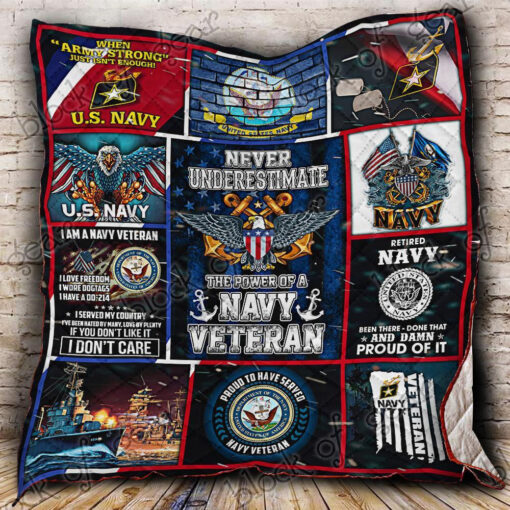 Buy Proud To Have Served U.S. Navy Veteran Quilt Blanket & Quilt Bedding Set Great Customized Blanket Gifts For Birthday Christmas Thanksgiving