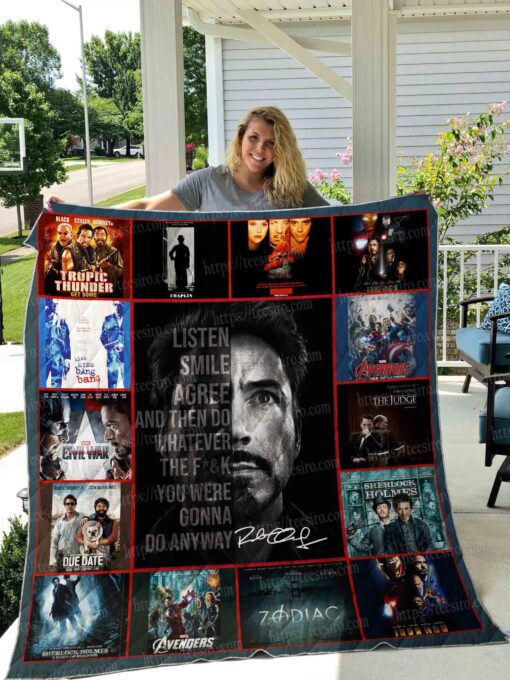 Buy Robert Downey Jr. Quilt Blanket & Quilt Bedding Set 01