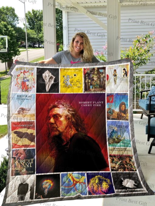 Buy Robert Plant Poster Quilt Blanket & Quilt Bedding Set