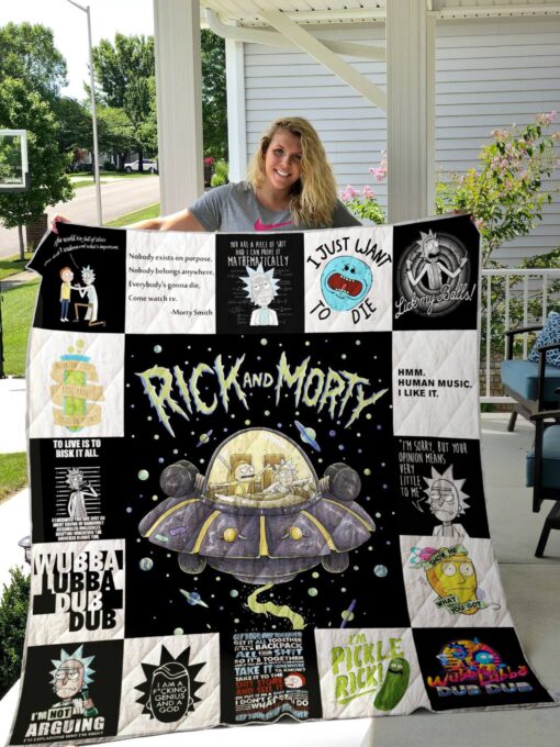 Buy Rick And Morty Quilt Blanket & Quilt Bedding Set For Fans Ver 17