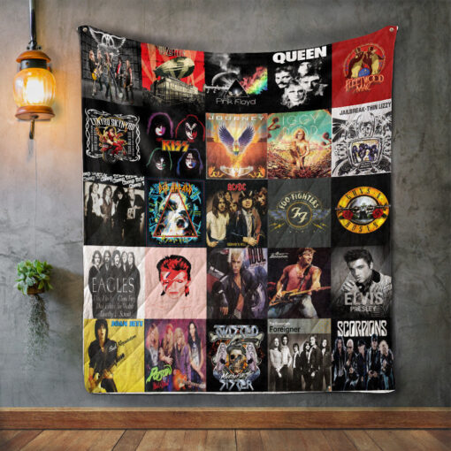 Buy Rock Music For Fans Quilt Blanket & Quilt Bedding Set