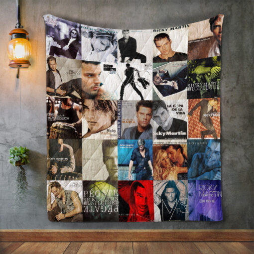 Buy Ricky Martin Album Covers Quilt Blanket & Quilt Bedding Set