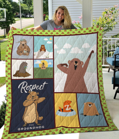 Buy Respect The Groundhog Quilt Blanket & Quilt Bedding Set Great Customized Blanket Gifts For Birthday Christmas Thanksgiving