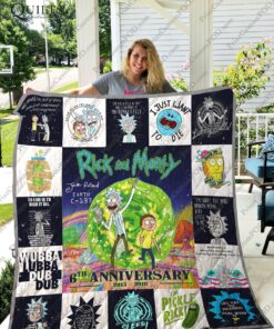 Buy Rick And Morty 6Th Anniversary Quilt Blanket & Quilt Bedding Set For Fans Ver 17