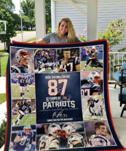 Buy Rob Gronkowski Gronk New England Patriots 87 Quilt Blanket & Quilt Bedding Set