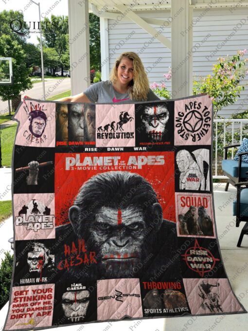 Buy Rise, Dawn, War Of The Planet Of The Apes Quilt Blanket & Quilt Bedding Set  Ver.0117