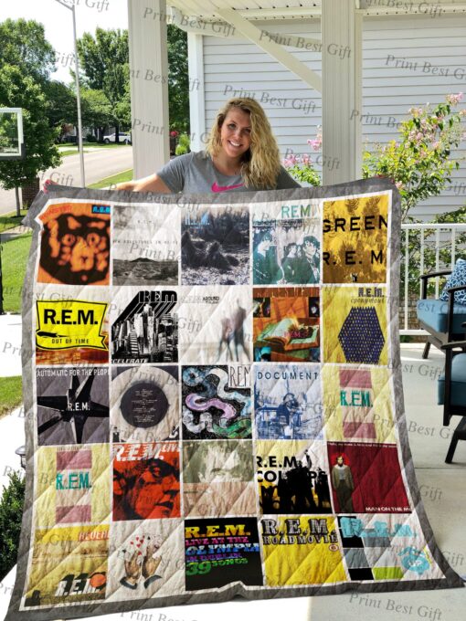 Buy R.E.M. Poster Quilt Blanket & Quilt Bedding Set Ver 2