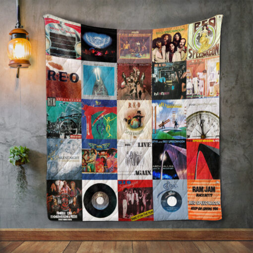 Buy Reo Speedwagon Album Covers Quilt Blanket & Quilt Bedding Set