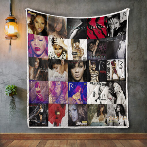 Buy Rihanna Album Covers Quilt Blanket & Quilt Bedding Set