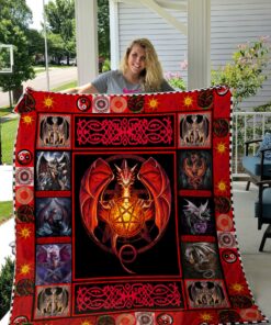 Buy Red Dragon Celtic Symbol Quilt Blanket & Quilt Bedding Set Great Customized Blanket Gifts For Birthday Christmas Thanksgiving