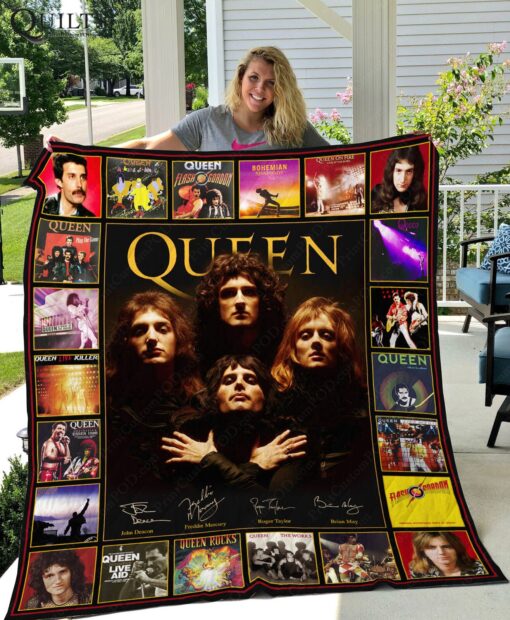 Buy Queen Rock Band Quilt Blanket & Quilt Bedding Set Gifts For Fans Birthday Christmas Music Gifts V2