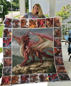 Buy Red Dragon Picture Collection Quilt Blanket & Quilt Bedding Set Great Customized Blanket Gifts For Birthday Christmas Thanksgiving