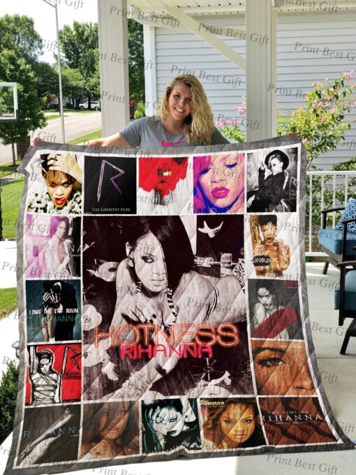 Buy Rihanna Albums Cover Poster Quilt Blanket & Quilt Bedding Set Ver 2