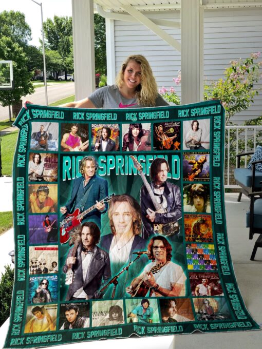 Buy Rick Springfield Quilt Blanket & Quilt Bedding Set Gifts For Fans Birthday Christmas Music Gifts