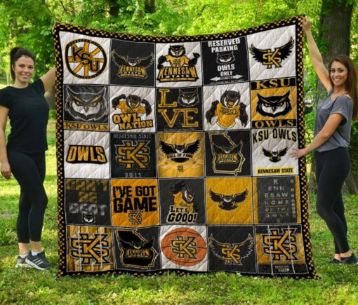 Buy Ncaa Kennesaw State Owls Quilt Blanket & Quilt Bedding Set #1184