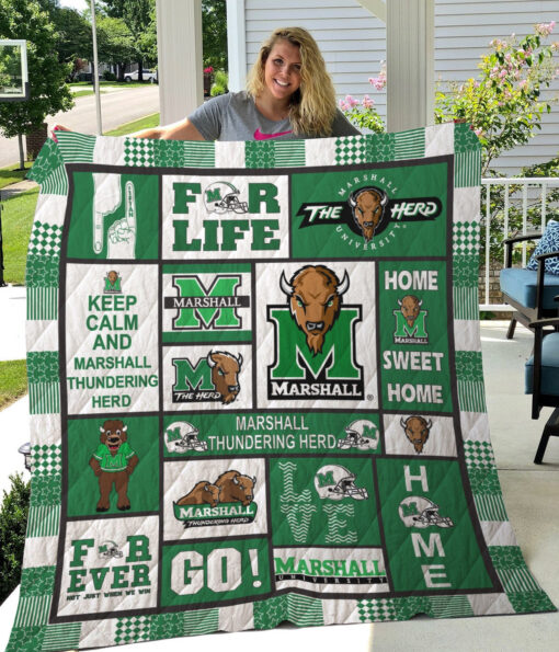 Buy Ncaa Marshall Thundering Herd Quilt Blanket & Quilt Bedding Set #1255