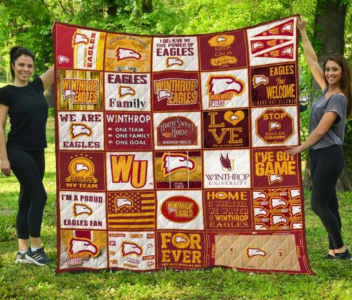 Buy Ncaa Winthrop Eagles Quilt Blanket & Quilt Bedding Set #1521