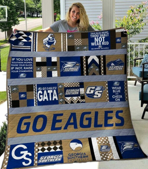 Buy Ncaa Georgia Southern Eagles Quilt Blanket & Quilt Bedding Set #1477