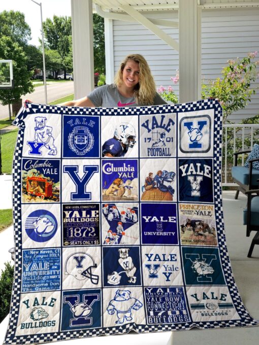 Buy Ncaa Yale Bulldogs Quilt Blanket & Quilt Bedding Set #1536