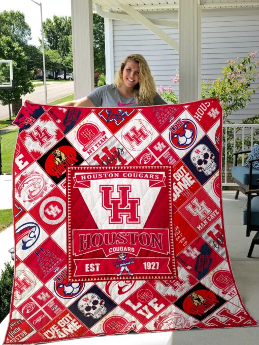 Buy Ncaa Houston Cougars Quilt Blanket & Quilt Bedding Set #1093