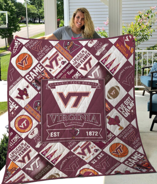 Buy Ncaa Virginia Tech Hokies Quilt Blanket & Quilt Bedding Set #264