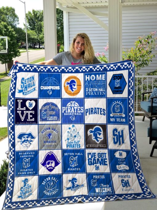 Buy Ncaa Seton Hall Pirates Quilt Blanket & Quilt Bedding Set #1232