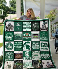 Buy Ncaa Michigan State Spartans Quilt Blanket & Quilt Bedding Set #464