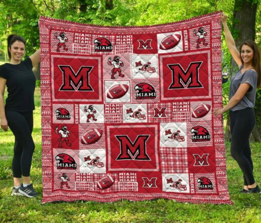 Buy Ncaa Miami (Oh) Redhawks Quilt Blanket & Quilt Bedding Set #1353