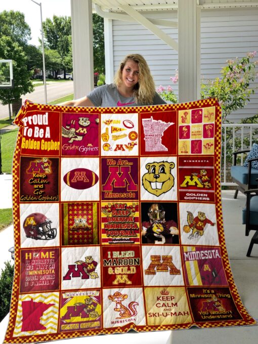 Buy Ncaa Minnesota Golden Gophers Quilt Blanket & Quilt Bedding Set #482