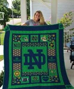 Buy Ncaa Notre Dame Fighting Irish Quilt Blanket & Quilt Bedding Set #184