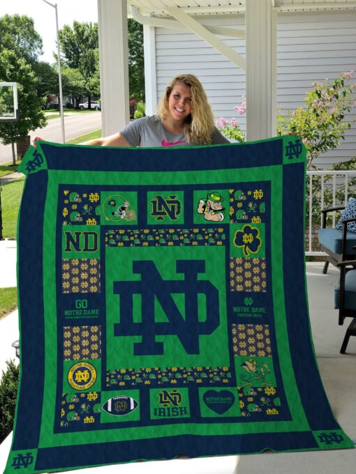 Buy Ncaa Notre Dame Fighting Irish Quilt Blanket & Quilt Bedding Set #184