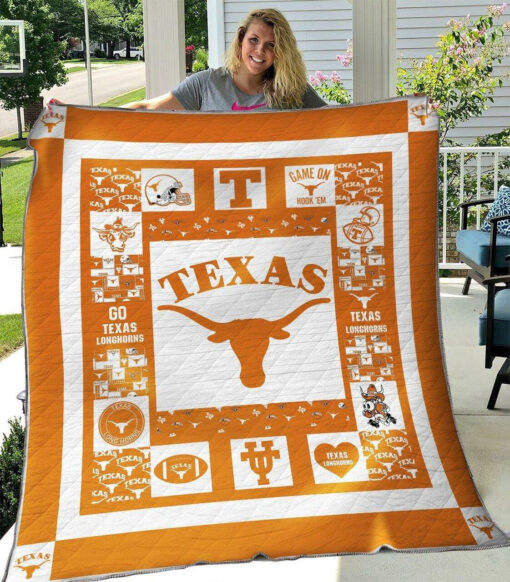 Buy Ncaa Texas Longhorns Quilt Blanket & Quilt Bedding Set #375