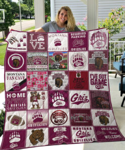 Buy Ncaa Montana Grizzlies Quilt Blanket & Quilt Bedding Set #1503