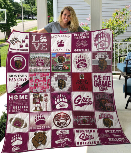 Buy Ncaa Montana Grizzlies Quilt Blanket & Quilt Bedding Set #1503