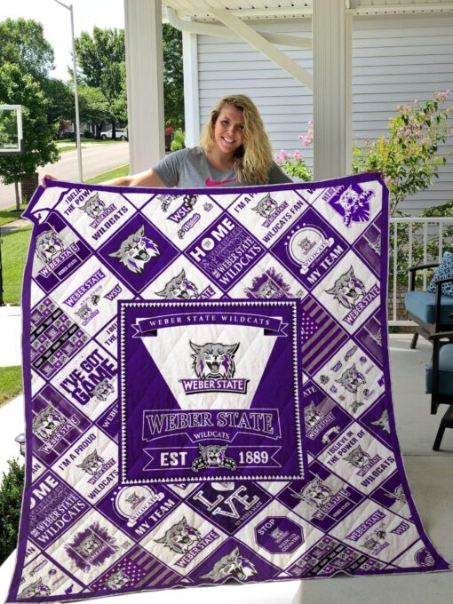 Buy Ncaa Weber State Wildcats Quilt Blanket & Quilt Bedding Set #1519