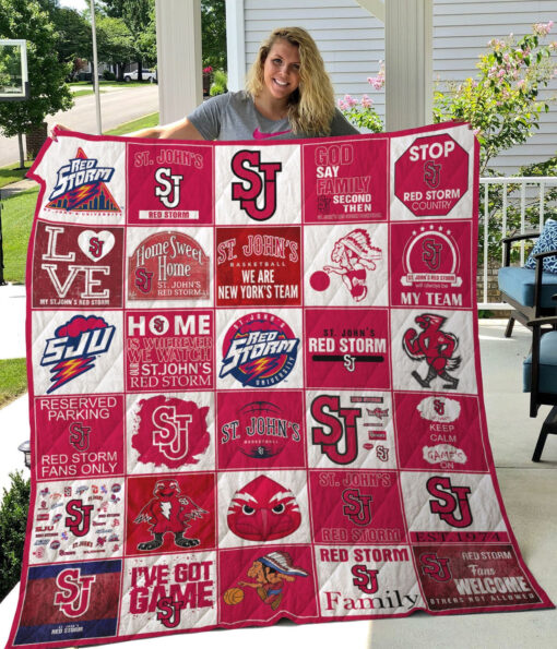 Buy Ncaa St. John'S Red Storm Quilt Blanket & Quilt Bedding Set #1233