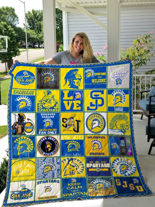 Buy Ncaa San Jose State Spartans Quilt Blanket & Quilt Bedding Set #1435