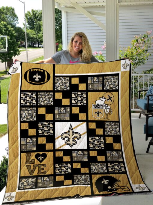 Buy New Orleans Saints Quilt Blanket & Quilt Bedding Set 02 - Meteew