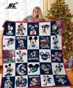 Buy New England Patriots Disney Quilt Blanket & Quilt Bedding Set - Meteew