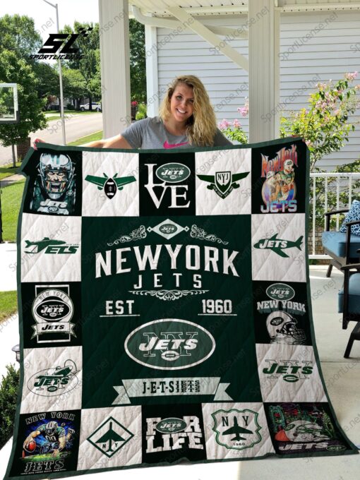 Buy New York Jets Quilt Blanket & Quilt Bedding Set 01 - Meteew