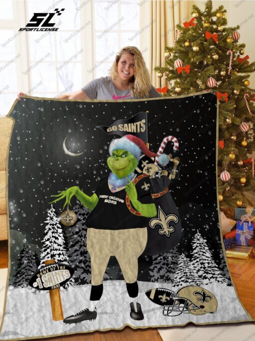 Buy New Orleans Saint Grinch Quilt Blanket & Quilt Bedding Set