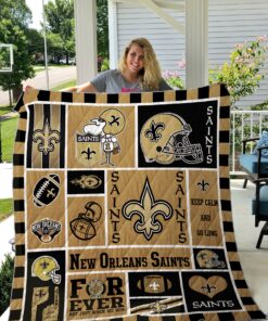 Buy New Orleans Saints Quilt Blanket & Quilt Bedding Set 01 - Meteew