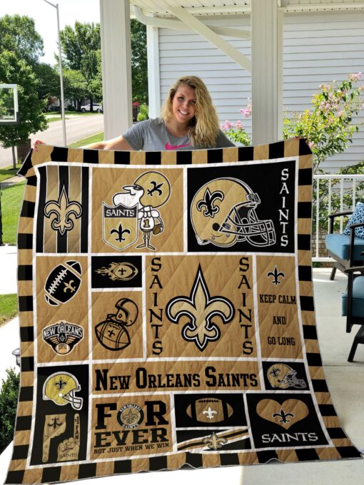 Buy New Orleans Saints Quilt Blanket & Quilt Bedding Set 01 - Meteew